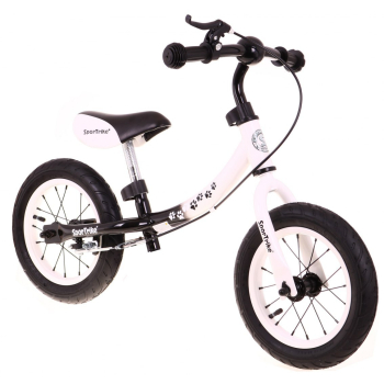 Rowerek biegowy dla dzieci Boomerang SporTrike Biały Nauki jazdy + Zmienny układ ramy